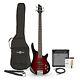 Chicago Bass Guitar + 15w Amp Pack Trans Red Burst