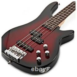Chicago Bass Guitar + 15W Amp Pack Trans Red Burst