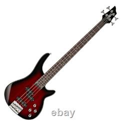 Chicago Bass Guitar by Gear4music Trans Red Burst