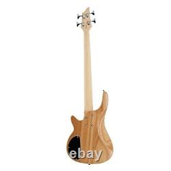 Chicago Fretless Bass Guitar by Gear4music Natural