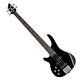 Chicago Left Handed Bass Guitar By Gear4music Black