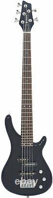 Chord Compact 5 String Electric Bass Guitar with Full SC and HB Pickup Blending