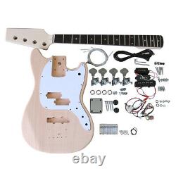 Coban Guitars DIY Bass Guitar 30 Scale Length MT1 Mahogany Chrome White Pick