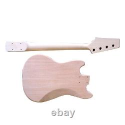 Coban Guitars DIY Bass Guitar 30 Scale Length MT1 Mahogany Chrome White Pick