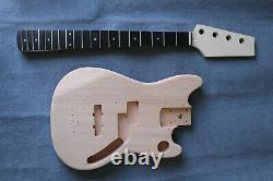 Coban Guitars DIY Bass Guitar 30 Scale Length MT1 Mahogany Chrome White Pick