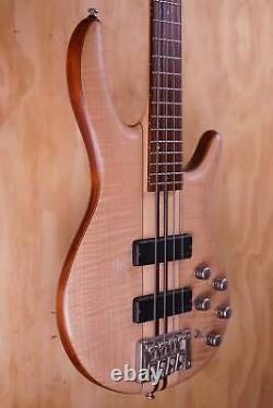 Cort A4 Plus FMMH Electric 4-String Bass Guitar in Open Pore Natural, USED