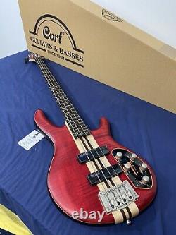 Cort A4 Plus FMMH OPBC 4 String Bass finished in Open Pore Black Cherry