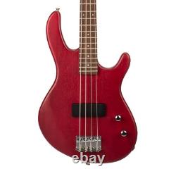 Cort Action Junior Bass Guitar, Open Pore Black Cherry (NEW)