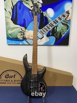 Cort B4 Element OPTB 4 String Bass Guitar in Open Pore Trans Black