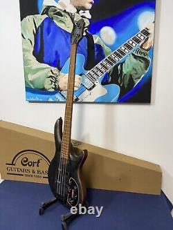 Cort B4 Element OPTB 4 String Bass Guitar in Open Pore Trans Black