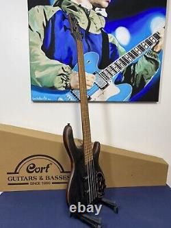 Cort B4 Element OPTB 4 String Bass Guitar in Open Pore Trans Black