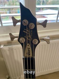 Cort Curbow 4-String Bass Guitar Electric Blue Rare Discontinued Model