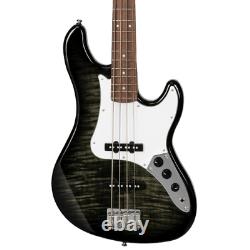 Cort GB24JJ Jazz Style Bass Guitar, Trans Black