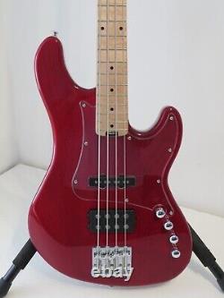 Cort GB74 JH Trans Red Active Bass Guitar with Gig Bag