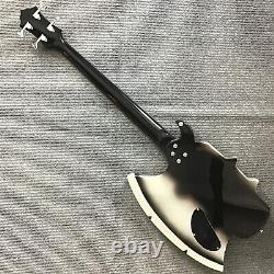Custom 4 String AXE Black Electric Bass Guitar Rosewood Fingerboard Solid Body