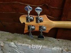 Custom 4 String neck through Bass Guitar With Checkerboard Binding