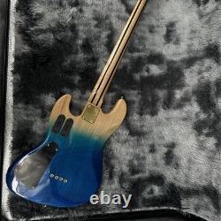 Custom 4-string bass electric guitar with maple fingerboard, mahogany body