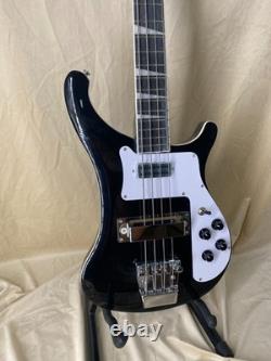 Custom Bass Electric Guitar Black 4 String A Top Quality rosewood fingerboard
