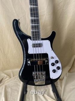 Custom Bass Electric Guitar Black 4 String A Top Quality rosewood fingerboard