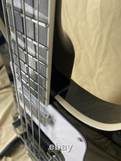 Custom Bass Electric Guitar Black 4 String A Top Quality rosewood fingerboard