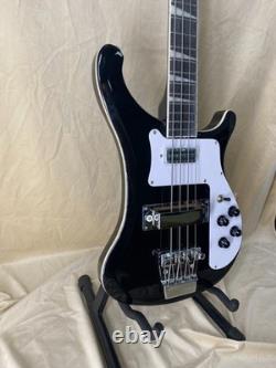 Custom Bass Electric Guitar Black 4 String A Top Quality rosewood fingerboard