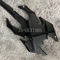 Custom Black Spider 4 String Electric Bass Guitar Special Shape 4pcs Pickup