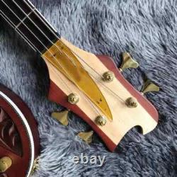 Custom Electric Bass Guitar Neck Through Body Gold Hardware Professional Quality