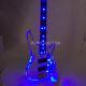 Custom Finish 4 Strings Electric Bass Guitar Acrylic Body Blue Led Light Style