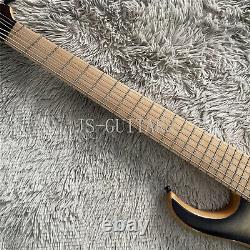 Custom Gray Electric Bass Guitar Neck Thru Body Special Pickup 6 String ASH Body
