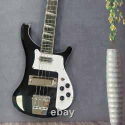 Custom black 4-string bass electric guitar rosewood fingerboard maple neck
