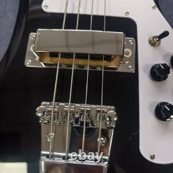 Custom black 4-string bass electric guitar rosewood fingerboard maple neck Custom black 4-string bass electric guitar rosewood fingerboard maple neck