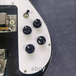 Custom black 4-string bass electric guitar rosewood fingerboard maple neck Custom black 4-string bass electric guitar rosewood fingerboard maple neck