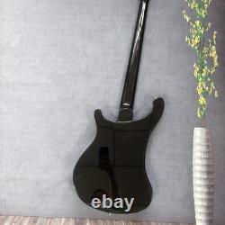 Custom black 4-string bass electric guitar rosewood fingerboard maple neck