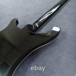 Custom black 4-string bass electric guitar rosewood fingerboard maple neck