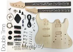 DIY Electric Guitar Kit Double Neck Guitar and Bass