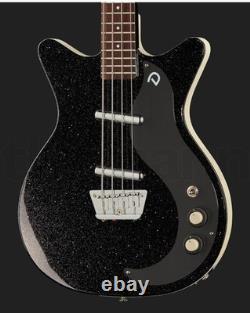 Danelectro DC59 Bass Guitar Black Short Scale with hard Case Excellent Condition