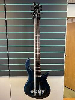 Dean Edge Q6 Transparent Blue 6-String Electric Bass