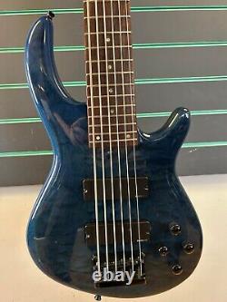 Dean Edge Q6 Transparent Blue 6-String Electric Bass