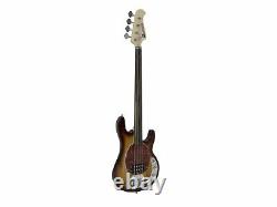 Dimavery MM-501 E-Bass Electric Bass Guitar Fretless Tobacco Colour 4 String