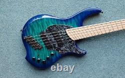 Dingwall Combustion 5-String Bass Guitar, Quilted Maple Top, Mint Condition