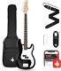 Donner Electric Bass Guitar 4 String P-style Bass Full Size Black