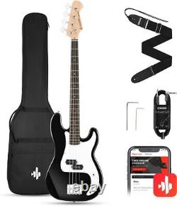 Donner Electric Bass Guitar 4 String P-Style Bass Full Size Black