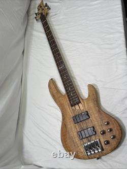 ESP LTD B-204SM Spalted Maple Bass Guitar Natural Satin With Hard Case