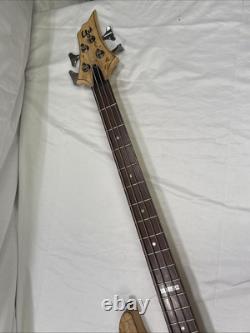 ESP LTD B-204SM Spalted Maple Bass Guitar Natural Satin With Hard Case