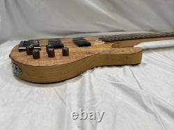 ESP LTD B-204SM Spalted Maple Bass Guitar Natural Satin With Hard Case