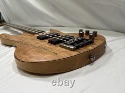 ESP LTD B-204SM Spalted Maple Bass Guitar Natural Satin With Hard Case
