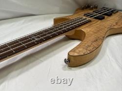 ESP LTD B-204SM Spalted Maple Bass Guitar Natural Satin With Hard Case