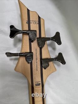 ESP LTD B-204SM Spalted Maple Bass Guitar Natural Satin With Hard Case