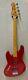 Effin Ejb/mrd/lh Met. Red Left Handed Jazz Style 4-string Electric Bass Guitar