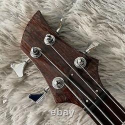 Electric Bass Guitar 4 String Led Light Black Fretboard Acrylic Body Maple Neck